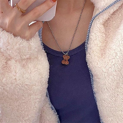 Cute Bear Necklace - Bear Women Necklace