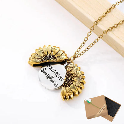 You Are My Sunshine Sunflower Necklace