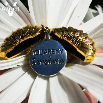 You Are My Sunshine Sunflower Necklace