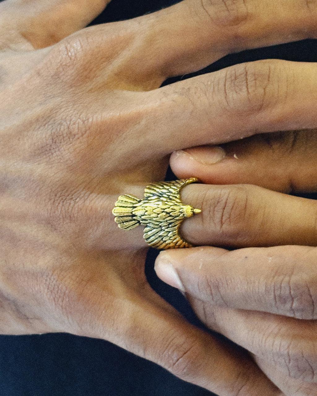 SKY RAPTOR ADJUSTABLE RING (Golden)