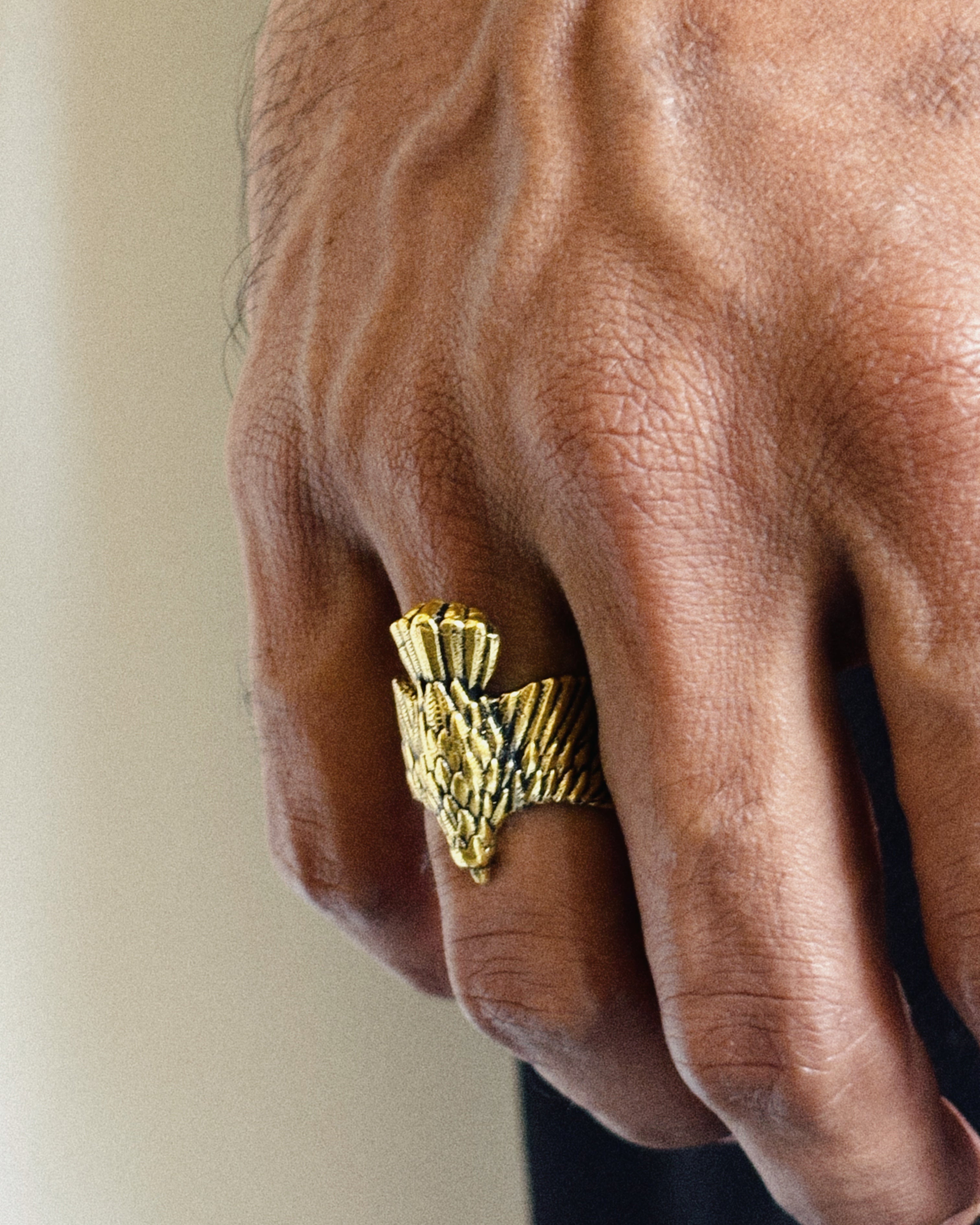 SKY RAPTOR ADJUSTABLE RING (Golden)