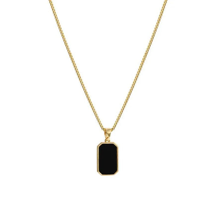 Stylish Metallic Western Black Pendant Necklace