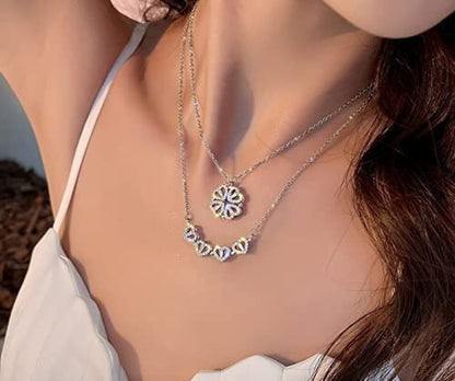 Trending Magnetic Flower Shape Necklace