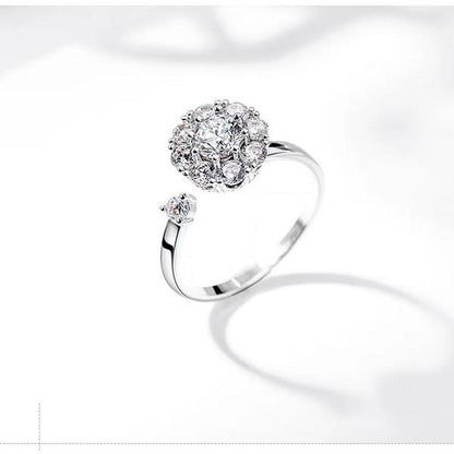 Rotating and Free Size Titanium Alloy, Rhinestone, CZ Diamond