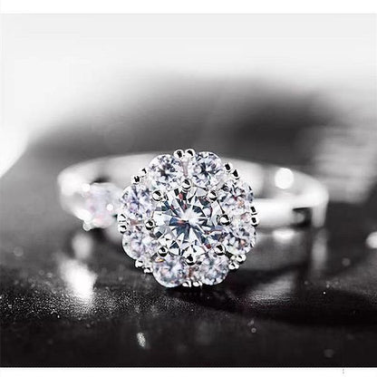 Rotating and Free Size Titanium Alloy, Rhinestone, CZ Diamond