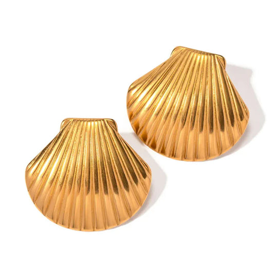 Classic Shell Earrings - 18K Gold Plated